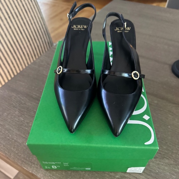 JCrew Kitten Heel, Black Brand New, Size 8.5 (39) - Picture 1 of 2